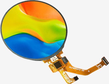 2,8 hüvelykes kis, kerek érintőképernyős IPS LCD képernyő 70,13 * 70,13 mm, 350 nit fényerő
